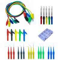 Kit de sonde en acier inoxydable, connecteur banane 4mm, pour pince d'alligator, 90 à 135 degrés, en acier inoxydable