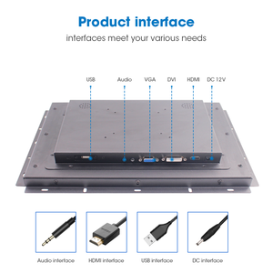 מוטבעים lcd toud מנטר תיק מתכת dvi vga תעשייתי צג מסגרת - Product Image 5
