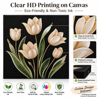 Toile vierge tendue avec cadre intérieur en bois massif pour la peinture au diamant, décoration murale artistique DIY, taille personnalisée, sans perles de diamant incluses