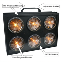 Projecteur LED rétro 6x100W, étanche IP65, blanc chaud ambre, pour scène, concert, théâtre, événement