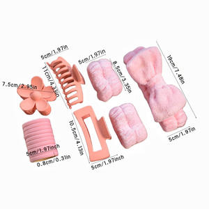 بيع بالجملة غسالات مستحضرات تجميل 16 سبا غسالات وجه عصابة شعر مقوسة على شكل زهرة معصم للنساء - Product Image 4