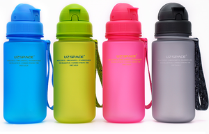 Botella de Agua de Plástico Reutilizable de Diseño Bonito UZSPACE, Botellas de Agua de Plástico Tritan Libres de BPA con Pajita para Bebés, Niños y Escuela - Product Image 2