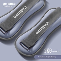 Ensemble de poids de cheville réglables professionnels en sable de fer 0,3-2 kg avec sangle en nylon pour la marche, la course et l'entraînement physique