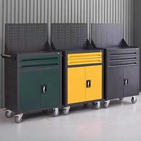 Chariot multifonctionnel pour outils de réparation automobile Armoire à outils d'atelier de conception moderne avec rangement pour la réparation de pièces de quincaillerie