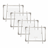 Cadres photo de luxe rectangulaires en métal pour table, cadre photo haut de gamme pour la maison, le bureau, la décoration de mariage