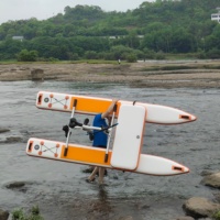Nouvel équipement de divertissement aquatique flottant, vélo aquatique électrique monoplace, vélo aquatique gonflable électrique