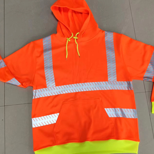 เสื้อสเวตเชิ้ตสะท้อนแสง YS สำหรับความปลอดภัย ได้รับการรับรองมาตรฐาน ANSI Class 2 EN 20471 มีกระเป๋าขนาดใหญ่ บุผ้าฟลีซ สามารถปรับแต่งสีโลโก้ได้ - Product Image 1