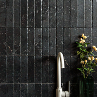 Brique de pierre calcaire artisanale 50x200mm, revêtement mural en pierre de quartz antidérapant à texture rustique pour fond moderne, magasin de vêtements de style rural, café