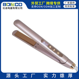 Bdisco Hair Straightener Touch Screen Floating Titanium Plate Electric With Glove For Home Use - Product Image 5