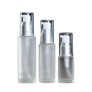 High-quality 30/50/100ml glass bottle <b>spray</b> bottle, transparent matte gold and <b>silver</b> pump head - Product Image 4