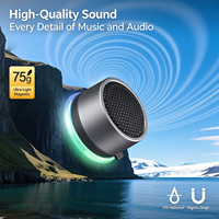 Speaker Mini Magnetik 5.0 3W Tahan Air Nirkabel TWS USB Isi Ulang Pemutar Audio ABS untuk Luar Ruangan dan Perangkat Seluler