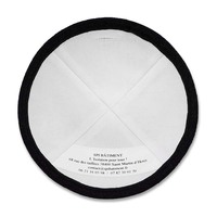 Kipá de lino negro con bordado, logotipo personalizado de doble cara, sombrero Yamaka, gorra judía, Kippot para boda