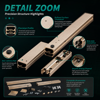 Glissière de table extensible dissimulée sur mesure, glissière de tiroir en aluminium ODM pour les partenaires de la fabrication de meubles