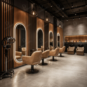 Arredamento Moderno Minimalista Stile Salone, Rendering 3D Max per Design d'Interni, Spazio per Parrucchiere, Styling ed Estetica - Product Image 5