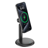 Nouveau support de charge sans fil magnétique Qi2 15W avec motif en fibre de carbone, chargeur de bureau pour téléphone