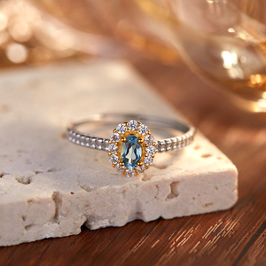 Pietra preziosa naturale S925 anello in argento Sterling intarsiato <span class=keywords><strong>con</strong></span> <span class=keywords><strong>acquamarina</strong></span> naturale rubino Tanzanite anello aperto <span class=keywords><strong>gioielli</strong></span> in argento - Product Image 4