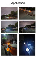Feu de signalisation solaire pour garde-corps avec LED prismatique haute intensité et clignotante pour la sécurité en virage et en tunnel