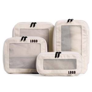 Lot de 4 cubes de compression personnalisés pour le voyage - Sacs organisateurs de bagages - Cubes de rangement à double fermeture éclair pour valises - Product Image 2