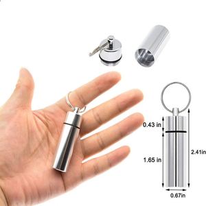 Multifunction Metal Aluminum Alloy Bottle Organizer Travel <b>Pill</b> Box <b>Case</b> Packaging - Product Image 2