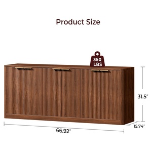 Mueble de TV Moderno de Estilo Americano con Puerta Empotrada de Piedra, Estantes Abiertos para Almacenamiento, Mueble para Sala de Estar, Oficina, <span class=keywords><strong>Entrada</strong></span>, Hogar - Product Image 5