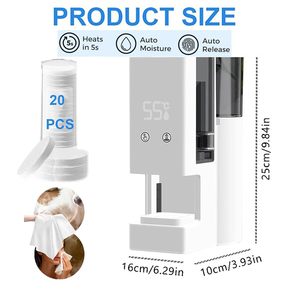 Nouveau produit phare 2026 : Stérilisateur chauffe-serviettes électrique portable pour serviettes de visage, chauffe en 5 secondes, chauffe-serviettes jetables automatique - Product Image 2