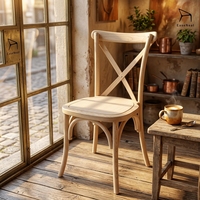 Chaise de salle à manger en bois nordique avec coussin moelleux pour hôtel et mobilier de salle à manger