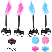 Kit complet pour révélation du sexe : Canon à poudre noire - Contrôlé par TNT et machine à fumée grande capacité pour des moments de fête inoubliables