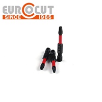 EUROCUT PH2 Impact Power S2 Tournevis Outils Noir Changement Rapide Tige Croix Bit Perceuse Tête Tournevis Bits