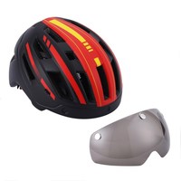 Casque de vélo léger personnalisé avec logo, double usage, avec visière magnétique, respirant, résistant aux chocs, pour VTT et route, sécurité cycliste