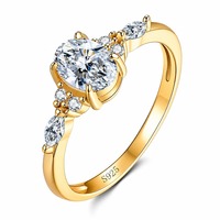 Bague en argent pur avec moissanite poire couleur D 1 carat pour femme, bijoux classiques de fiançailles et de mariage, vente en gros personnalisée