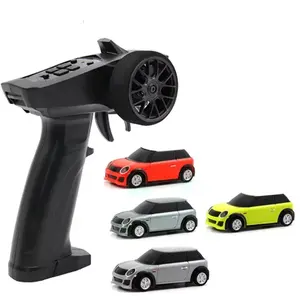 Xe Điện Mini 1/76 Xe Đua Turbo RC RTR 2.4G 2WD Đèn LED Điều Khiển Tỷ Lệ Hoàn Toàn Mô Hình Xe Cho Người Lớn Quà Tặng Giáng Sinh