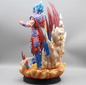 Figurine Dragon Son Goku aux <span class=keywords><strong>Cheveux</strong></span> Bleus Super Saiyan <span class=keywords><strong>DBZ</strong></span> 40CM, Cadeau de Collection, Statue Japonaise, Figurine Anime en PVC, Jouet - Product Image 4