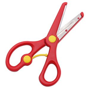 Children's Safety Scissors Red Stainless Steel Round Tip For Crafting And School Use - Product Image 1