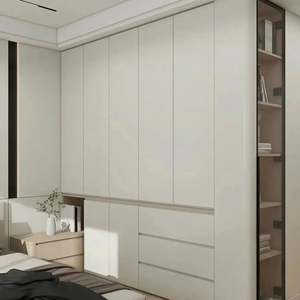 Armario de Madera MDF de Color Claro Personalizado con Puerta Batiente, Duradero para Familias, Hoteles, Proveedor Profesional de Muebles para Dormitorio - Product Image 4