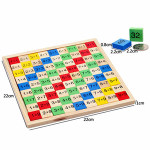 Materiali Didattici Montessori per Matematica, Giocattoli Educativi per Bambini, Tavola di Moltiplicazione in Legno - Product Image 2