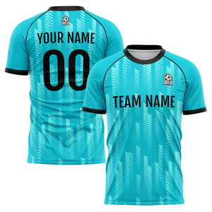 Maglie da Calcio Estive Personalizzate Unisex, Traspiranti in Tessuto Jacquard Stampato, Manica Corta, Set Completo per Adulti, <span class=keywords><strong>Kit</strong></span> Uniforme da Calcio ad Asciugatura Rapida - Product Image 3