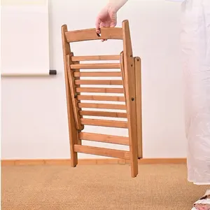 Портативный складной бамбуковый стул для кемпинга и отдыха для использования на открытом воздухе