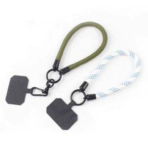 Custom Logo Keychain Wrist Patch Phone Lanyards Universal Short Nylon Mobile Phone Strap - Product Image 2