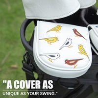 Couvre-chef de putter de golf personnalisé OEM Logo brodé Couverture de club de golf de qualité supérieure en cuir PU Couvre-chef de putter de golf Maillet