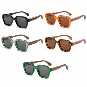2027 <span class=keywords><strong>Conchen</strong></span> Mode Bestseller Sofort Lieferbare Sonnenbrille Quadratische Klassische Polarisierte Holzbügel-Sonnenbrille - Product Image 1
