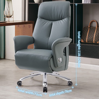 Chaises de bureau exécutives modernes haut de gamme en cuir véritable avec design ergonomique et fonction inclinable pour salles de réunion