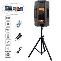 Altavoz profesional inalámbrico de 500W y 15 pulgadas, subwoofer con Bluetooth para Karaoke, Caja Activa para DJ, sistema de sonido PA TWS-MIC + FM + ECHO Bocina