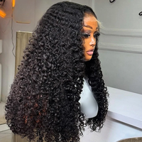 Atikual 13x4 HD Transparent Long Lace Front Wig Brazilian Virgin Human Hair Full Density Curly Double Drawn Glueless Lace All