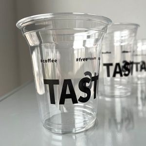 Commercial Grade 98 Caliber PET Coffee <b>Cups</b> Disposable Thickened Cold Drink <b>Cups</b> with Lids for Latte Milk Tea Wholesale - Product Image 1
