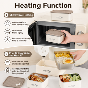 Boîte à lunch portable en acier inoxydable 304, anti-fuite, isotherme, avec sac, conteneur alimentaire multi-couches pour enfants et adultes - Product Image 4