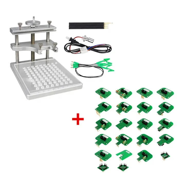 โครง BDM LED สเตนเลสสตีล,พร้อมอะแดปเตอร์22ตัวสำหรับเครื่องมือปรับแต่งชิป ECU โปรแกรมเมอร์ BDM