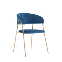 Prix spécial Alibaba Chaise de salle à manger confortable en métal recouverte de velours moderne et de luxe pour la maison et le restaurant