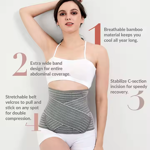 <span class=keywords><strong>Ceinture</strong></span> abdominale <span class=keywords><strong>post</strong></span>-<span class=keywords><strong>partum</strong></span> en bambou et charbon de bois, réglable, élastique, ferme, respirante, utilisable en toutes saisons, pour les femmes qui ont subi une <span class=keywords><strong>césarienne</strong></span> - Product Image 2