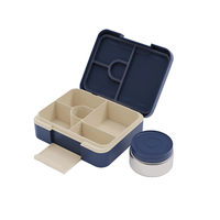 Nouvelle boîte à lunch avec poignée, intérieur en plastique, séparateur en option, anneau en silicone sans BPA, boîte à bento étanche
