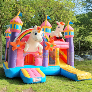 Castillo inflable comercial para niños, castillo inflable de unicornio para niños pequeños con tobogán. - Product Image 2